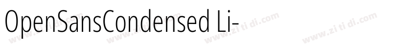 OpenSansCondensed Li字体转换